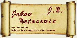 Jakov Matošević vizit kartica
